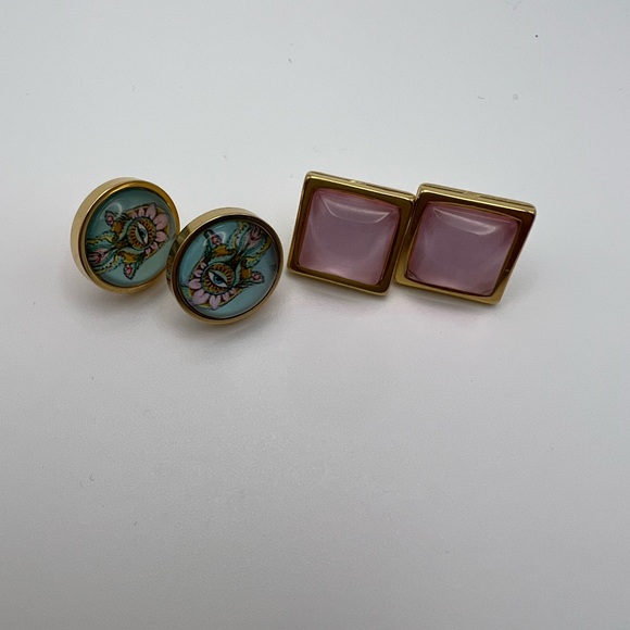 Evil Eye & Hamsa Hand Stud Earrings Set - Trendy Chic Stud Earrings Set - Picture 3 of 10